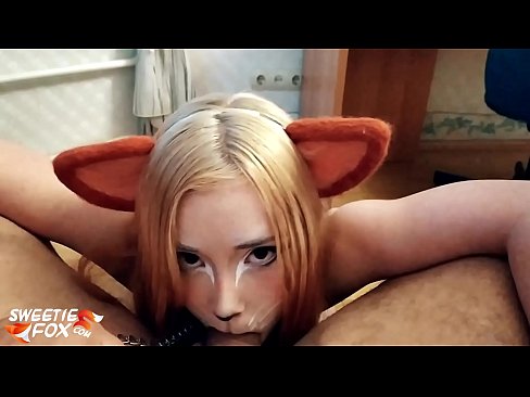❤️ Kitsune menelan batang dan air mani di dalam mulutnya ❤❌ Lucah buatan sendiri pada kami ﹏
